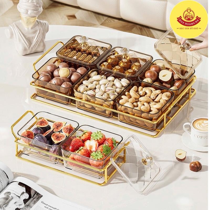 KHAY ĐỰNG MỨT TẾT HOA QUẢ 6 ngăn SANG CHẢNH