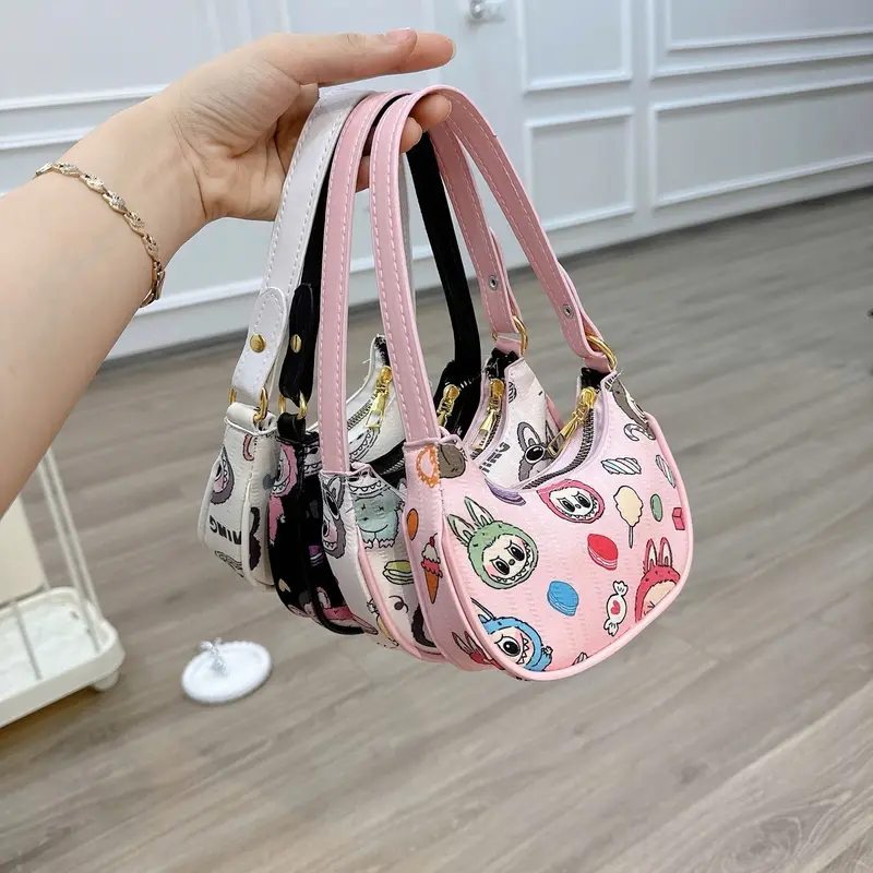 Kẹp nách  mini xinh xỉu kèm phụ kiện treo la pu pu { GẤU HỞ LƯNG} - Tuixachhaoli- TH08 Bag 5