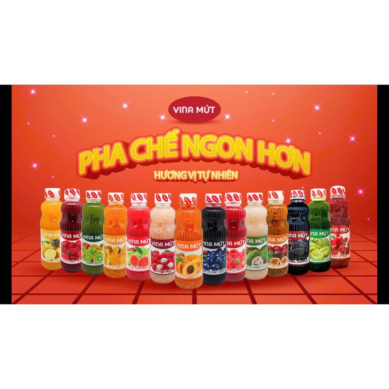 [Chai 120ml] Sinh Tố Vina Mứt Đủ Vị làm Panacotta, sinh tố, trà trái cây,.. 3