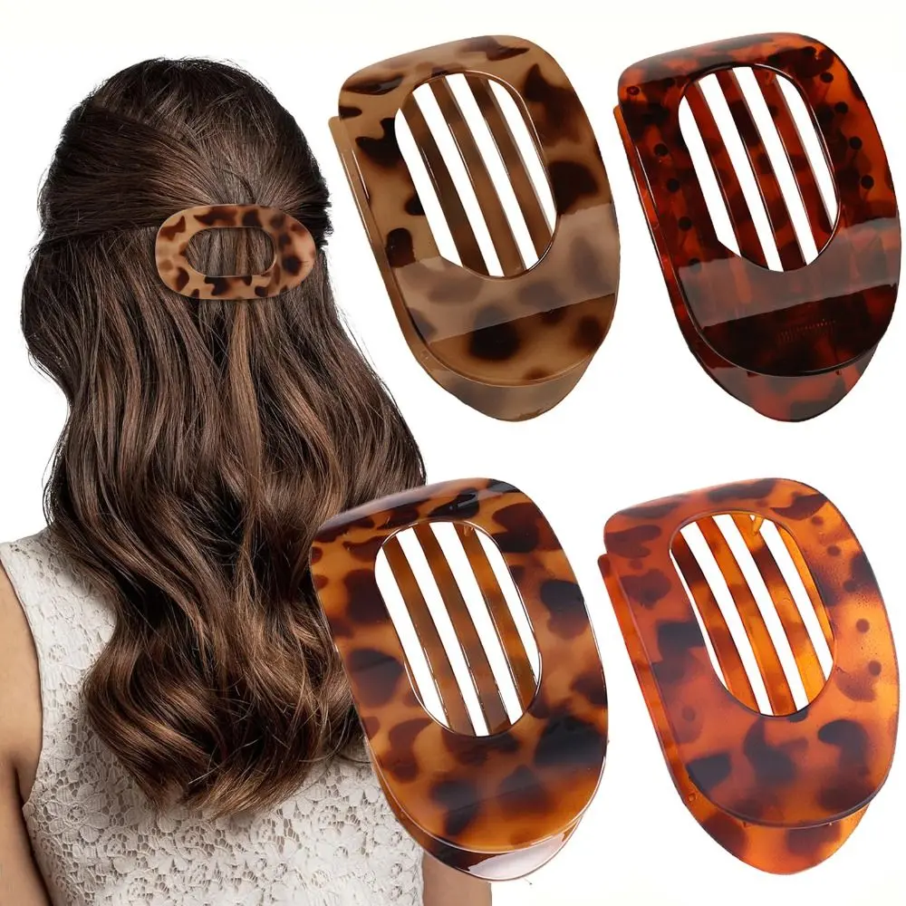 wficee Trendy Flat Oval Duckbill Clip Korean Exquisite Hair Claw Hair Clip For Women Girls Hair Accessories
