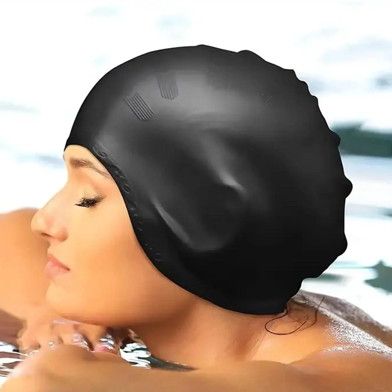 Swimming Cap, Waterproof & Comfortable Anti-slip Swimming Cap, Swimming Accessories for Women & Men, Swimming Supplies