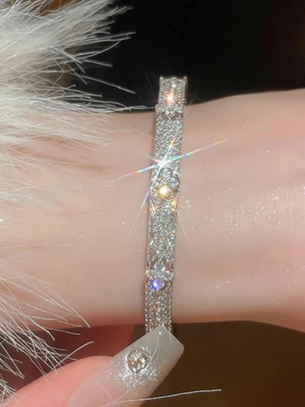 Fashionable Artificial Zircon Decorated Bracelet, Fashion Jewelry for Party, Daily Clothing Decor, Trendy All-match & Exquisite Jewelry for Birthday Gift 6