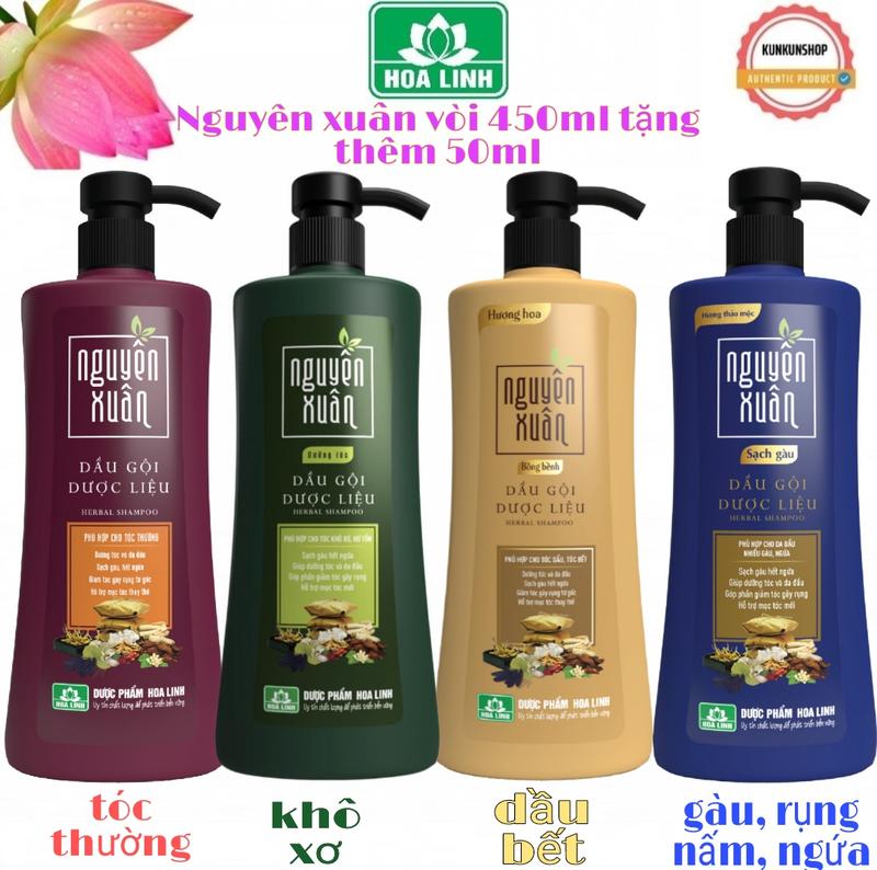 [HCM] Dầu gội Nguyên Xuân mẫu mới chai 450ml tặng thêm 10% thể tích giá không đổi siêu to siêu tiết kiệm cho các loại tóc gàu ngứa khô xơ dầu bết và rụng