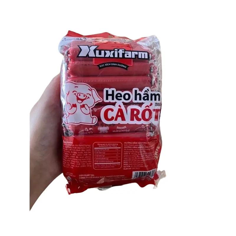 50 cái Xúc xích heo hầm cà rốt siêu ngon. Túi 600gr ăn vặt Cay