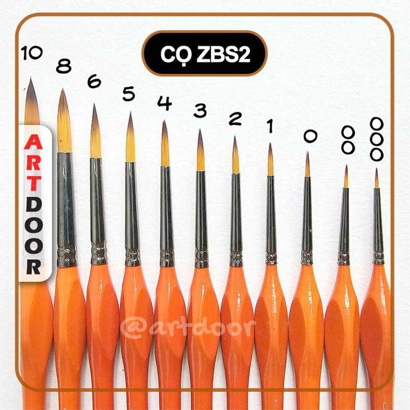   ARTDOOR  Cọ vẽ đầu tròn HAND  ZBS2  ARTPOWER  ZBS2  học vẽ trang trí màu nước pentel poster gouache 