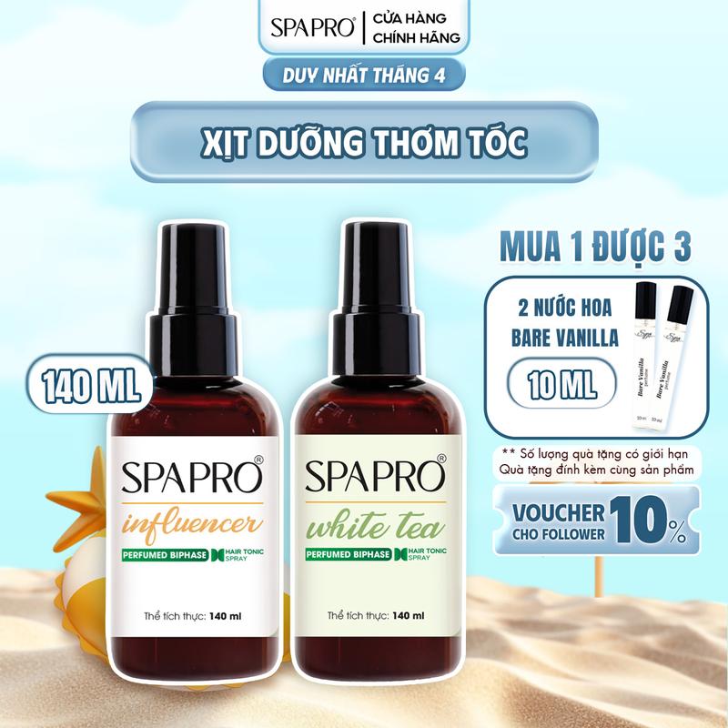 [MUA 1 TẶNG 2] Xịt Dưỡng Tóc Mềm Mượt Siêu Thơm SPAPRO 140ML