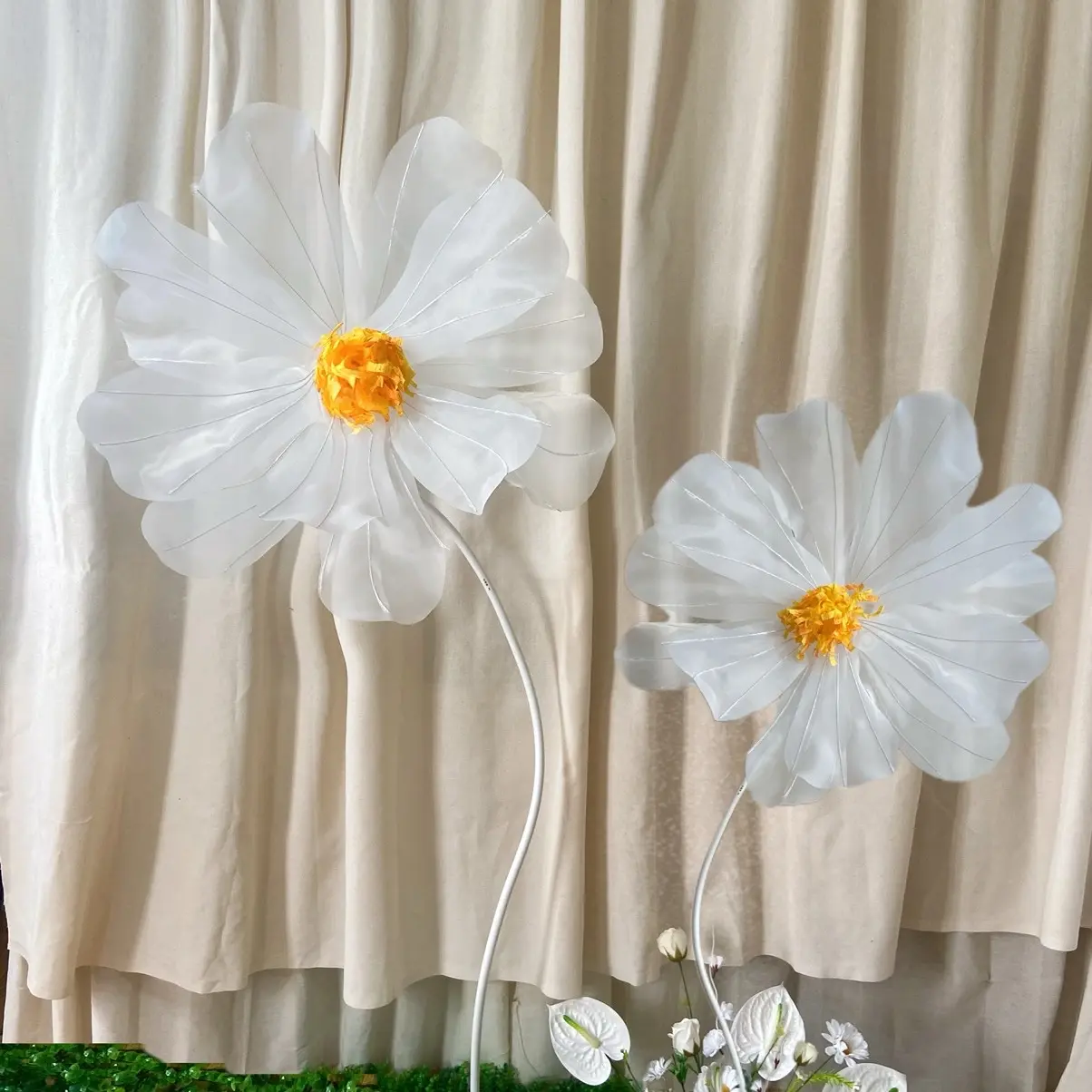 Set vật liệu làm hoa cúc khổng lồ( cánh cắt sẵn không đế ) Decor Decor Phòng Trang Trí Nhà