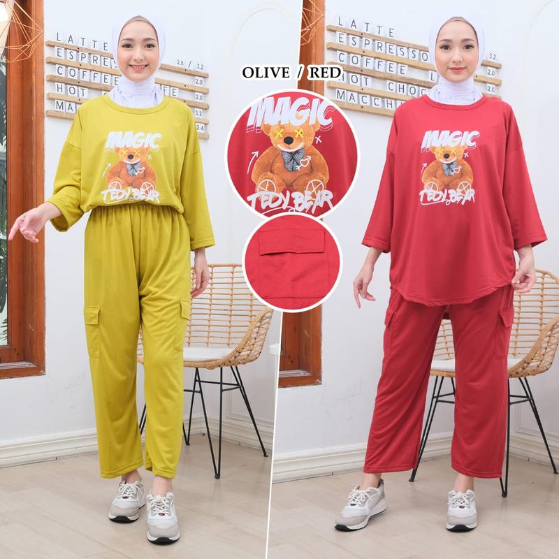 Product Introduction of STELAN WANITA BEAR CELANA CARGO ONESET WANITA 18