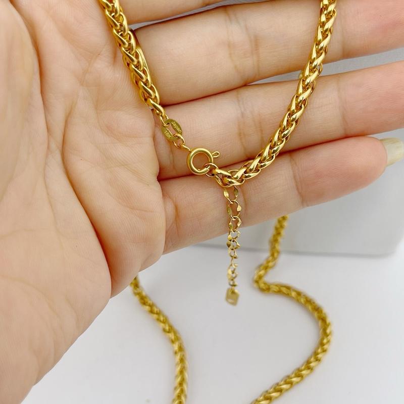 Dây chuyền titan xà tích bản 4ly, dây dài 50+5cm, khóa tròn, màu vàng chuẩn 18KGP, không đen gỉ, bền màu, đeo hằng ngày, phù hợp cho da nhạy cảm. Phụ kiện thời trang. Hoa Women