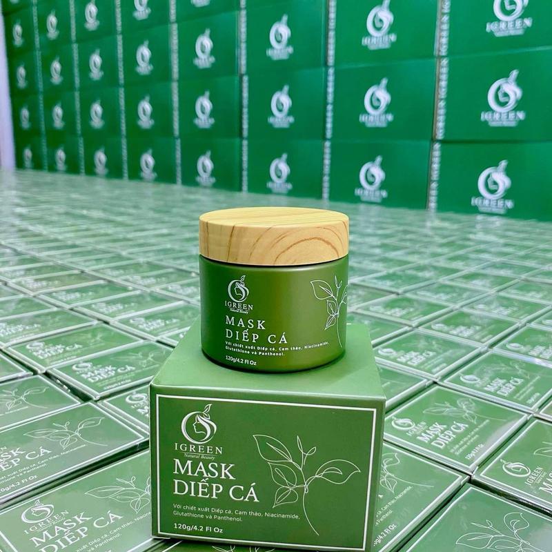 [TẶNG CỌ BẠCH TUỘC+ BÔNG RỬA MẶT] - MẶT NẠ DIẾP CÁ TƯƠI IGREEN - HỖ TRỢ CẢI THIỆN DA MỤN, DA THÂM, GIÚP DA MỀM MỊN, SE KHÍT LỖ CHÂN LÔNG, TRẮNG SÁNG CHẮC KHOẺ Skincare Cosmetics Women Nữ 1
