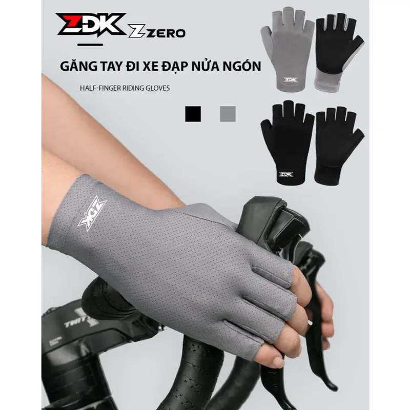 Găng Tay Xe Đạp Nửa Ngón ZDK Z Zero Thoáng Khí, Chống Trơn Trượt |Voisport1  Bao Tay 2