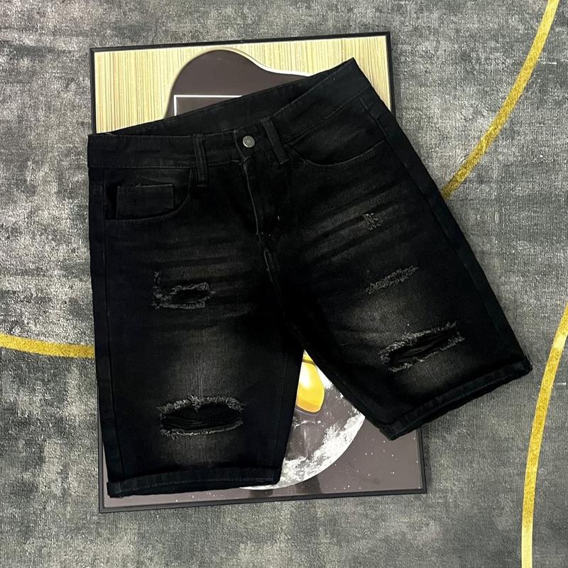 QUẦN SHORT JEAN NAM COTTON KHÔNG CO DÃN MÃ QS6V117 Menswear Có Túi Pants