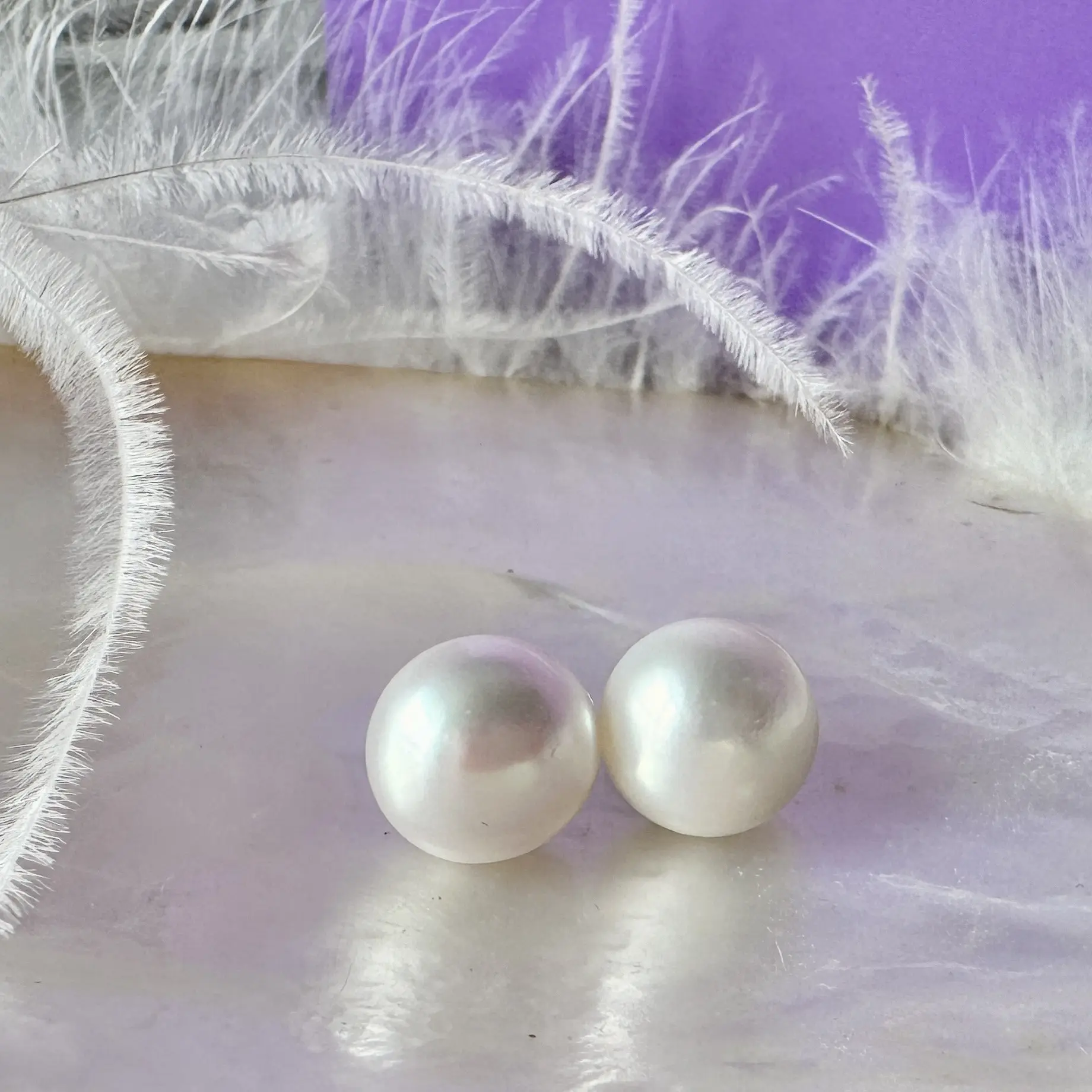 MMIN GEMS 1 ĐÔI HOA TAI SANG TRỌNG- 5 MÀU TRẮNG-HỒNG-TÍM-CAM-VÀNG