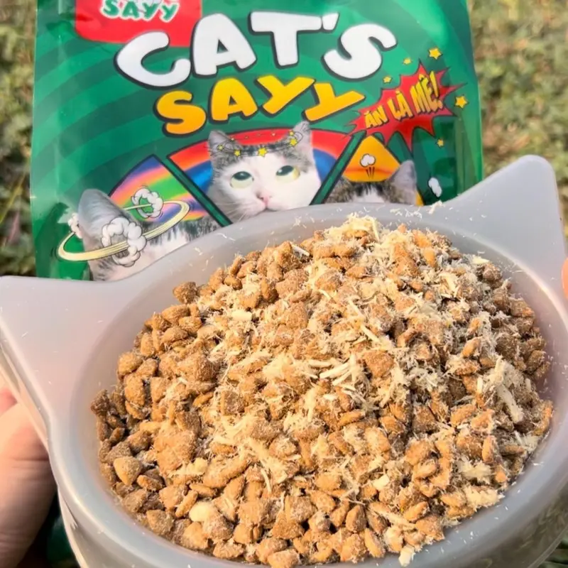 (Topping ruốc) COMBO 2KG hạt cao cấp CAT'S SAYY SIÊU TOPPING Ruốc Gà, hỗ trợ tăng cân, hỗ trợ làm mượt lông, Topping Ruốc làm cải thiện tình trạng kén ăn cho Mèo mọi lứa tuổi 2