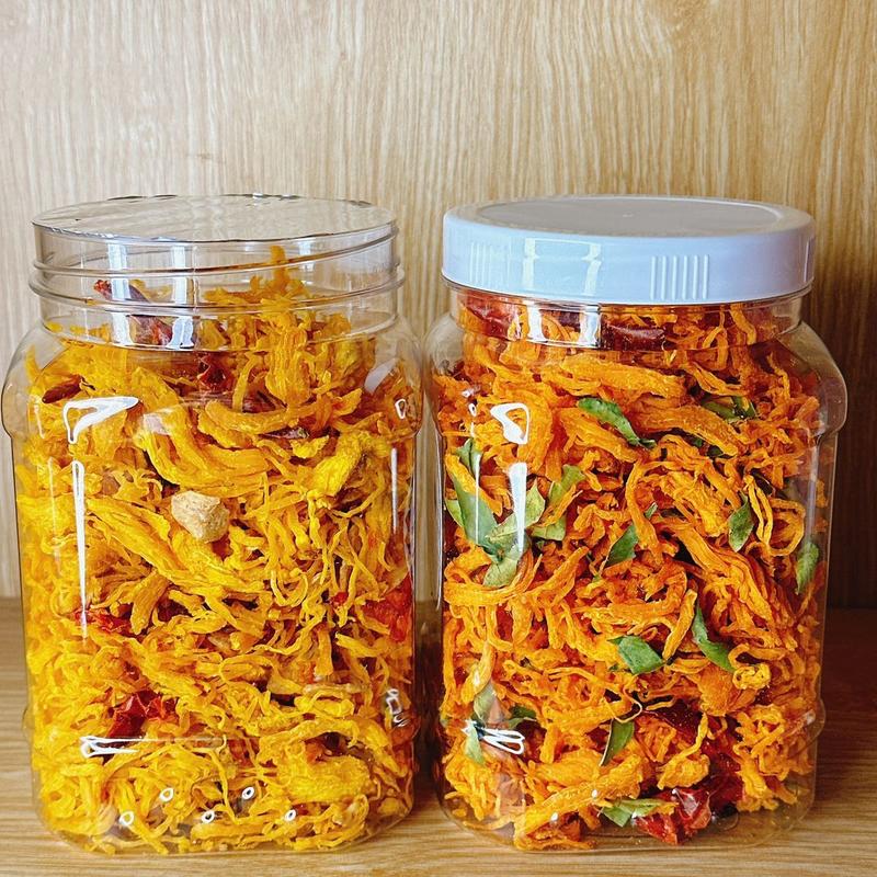 1KG 2 Hủ 500G Khô Gà Loại 1 Lá Chanh Bơ Tỏi Thượng Hạng Dai Ngon Cay Ăn Vặt Food Snack Quà Tặng 1
