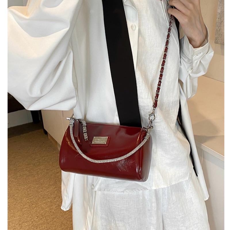 Túi xách nữ LUNA STORE da mềm dáng túi trống size 20cm có quai cầm tay, dây xích đeo vai đeo chéo đi chơi (link mới)