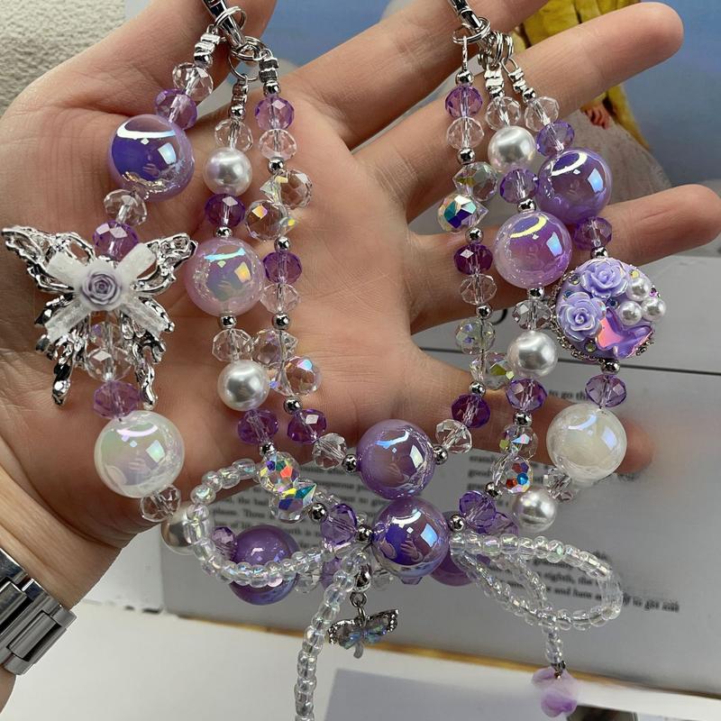 Product Introduction of Mobile Phone Charm Mobile Phone Ornaments Mobile Phone Lanyard Keychain Hot Sale Heavy Industry Drill Chain Hot Sale Original DIY Mobile Phone Charm Bag Chain 4
