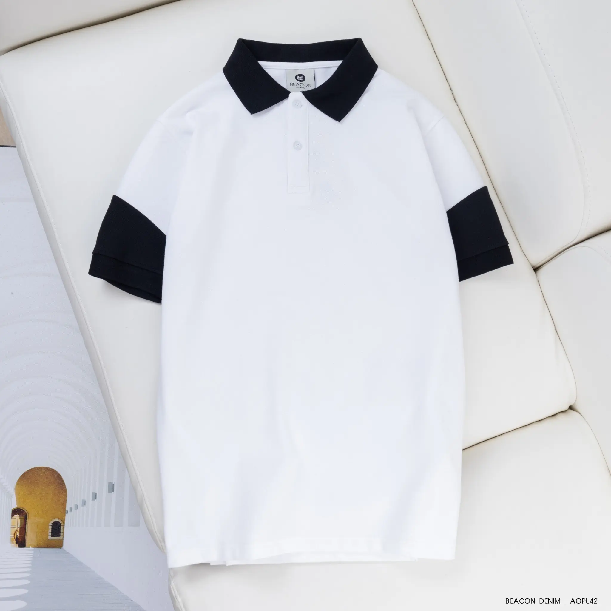 Áo Polo nam phối màu BỜM SHOP (Beacon Denim cũ) form regular trẻ trung AOPL42 Menswear
