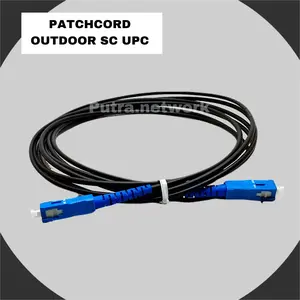 Patchcord Outdoor Gepeng dan Bulat SC UPC (isi 10pcs) Bulat Patchcore Outdoor 3mm Kabel Fiber Optik Laptop alat optic (isi 10pcs)
