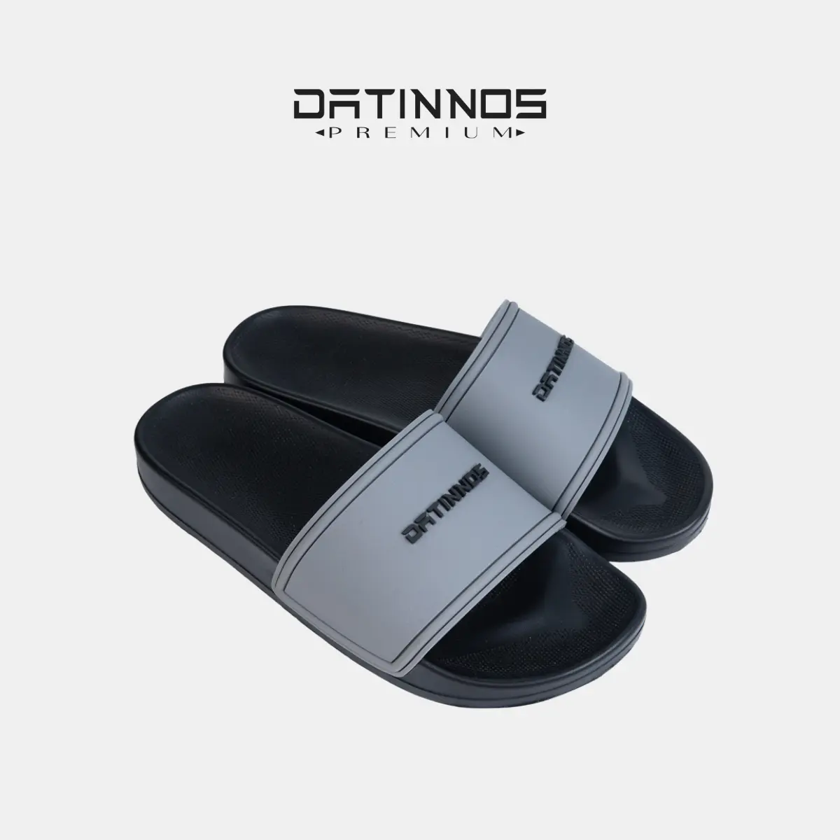 Dép Quai Ngang DATINNOS Unisex Quai Xám Cá Tính Êm Chân Ngoài Trời FULLBOX DT09 Slipper dép Lê  Đế Bằng Slipper Dép Quai Ngang Nam