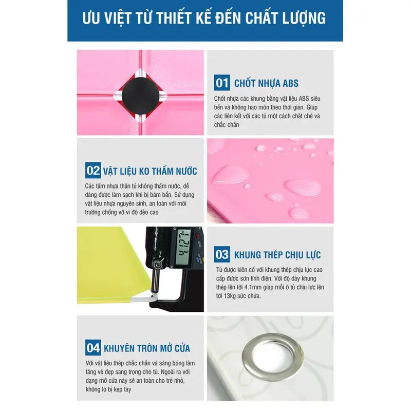 TỦ NHỰA LẮP GHÉP THÔNG MINH 8 Ô sâu 47, TỦ NHỰA LẮP GHÉP ĐA NĂNG ( chọn hình theo phân loại) bảo hành 1 năm 4