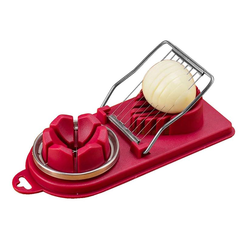 Stainless Steel Egg Slicer, 1 Count 2 in 1 Egg Cutter, Double Ended Stainless Steel Food Slicer, Kitchen Gadget for Home Use, Kitchen Accessories, Dorm Essentials 4