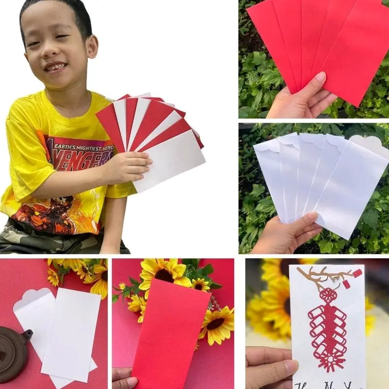 Lì xì trơn tự trang trí theo ý mình - Set 10 chiếc (Đọc kỹ mô tả sản phẩm) - BaoBinh86 Shop 3