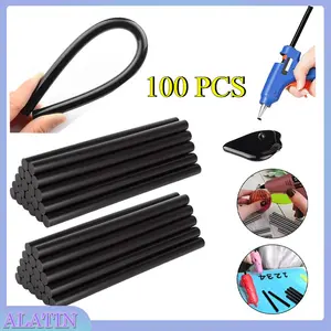 100 Pcs Lem Bakar Hitam / Refill Lem Tembak Kecil Hitam / Glue Gun Refill