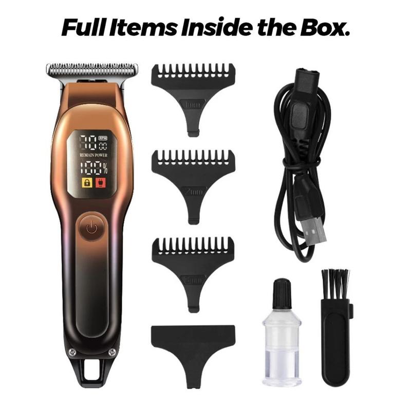 SHINON Alat Cukur Rambut Elektrik Mesin Cukur Rambut Alat Potong Rambut Hair Clipper Electric Metal Design 7