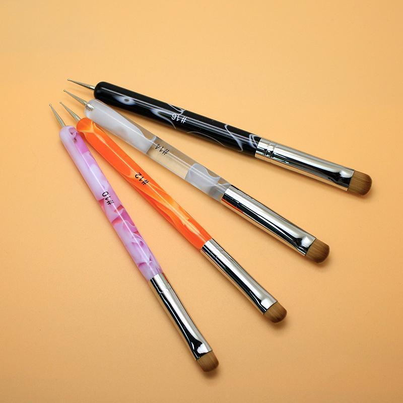 Professional Nail Art Brush, Double Ended Nail Art Painting Brush, Nail Art Design Brush, Manicure Tool for Home & Salon Use, Christmas Gift 3