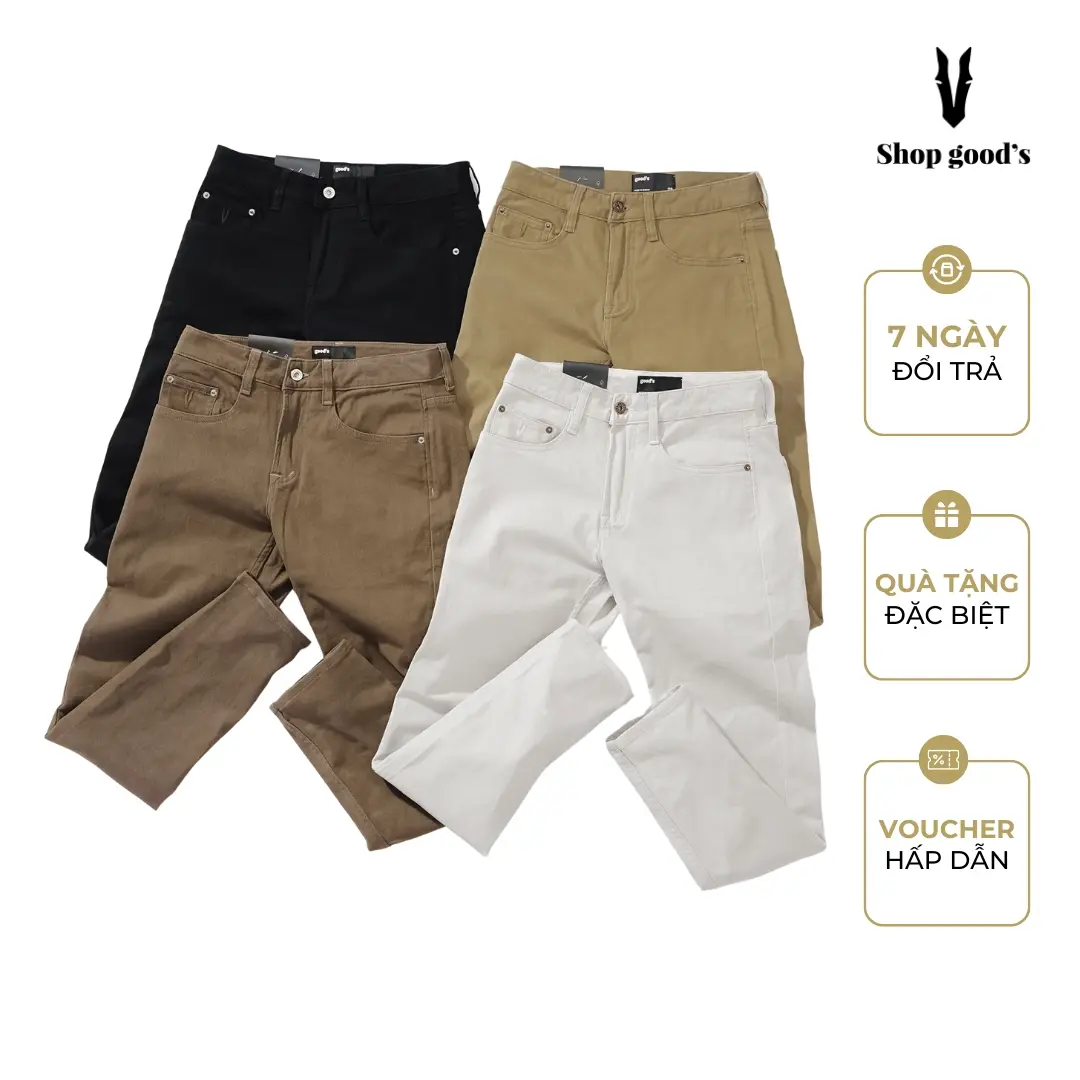 Quần Kaki Dài Shopgood's Chất Liệu Dày Dặn, Đứng Form - 3KK127, Menswear