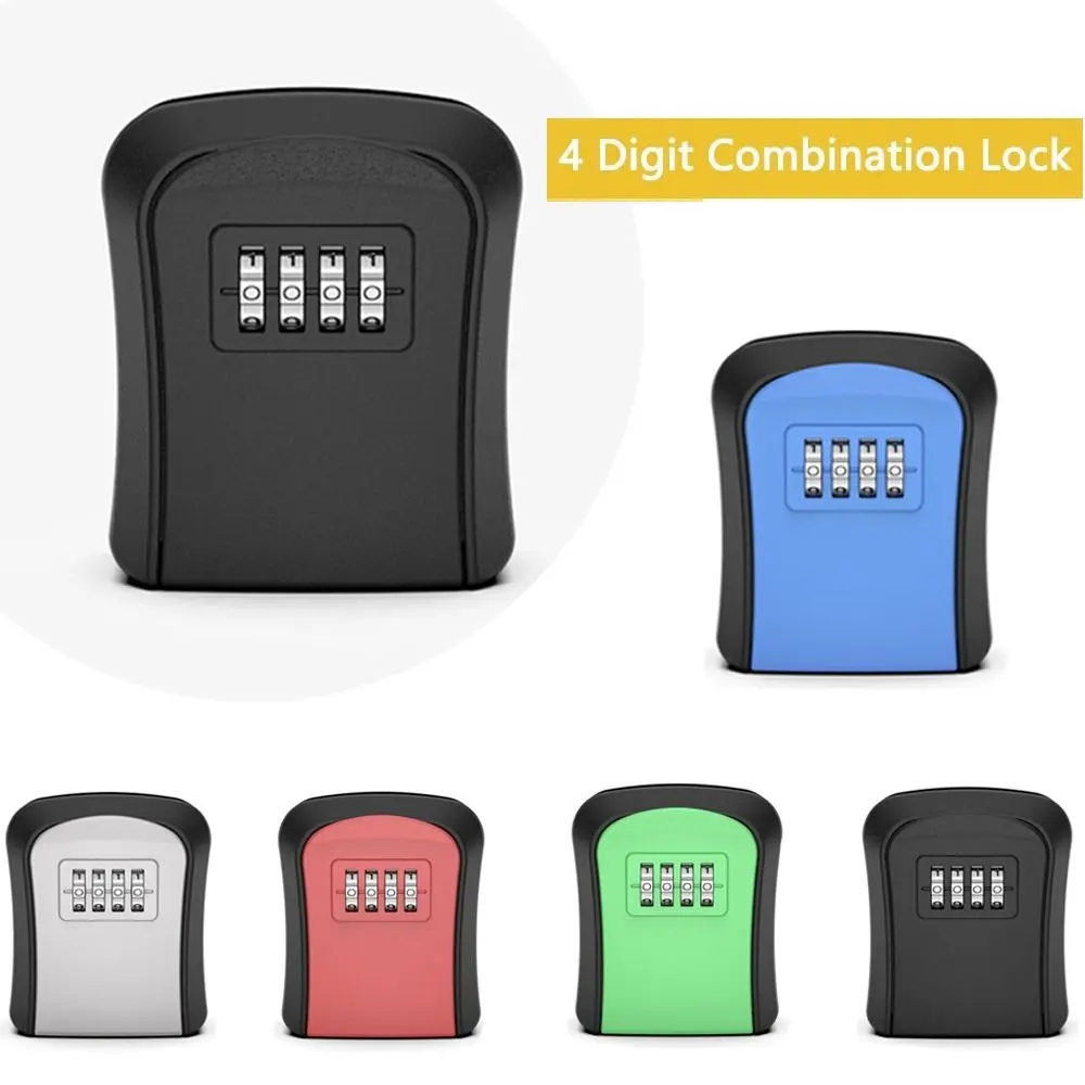 New Engineering Plastic Key Safe Box Wall Mounted Anti-theft 4 Digit Combination Lock Weatherproof Door Lock Code Box Outdoor