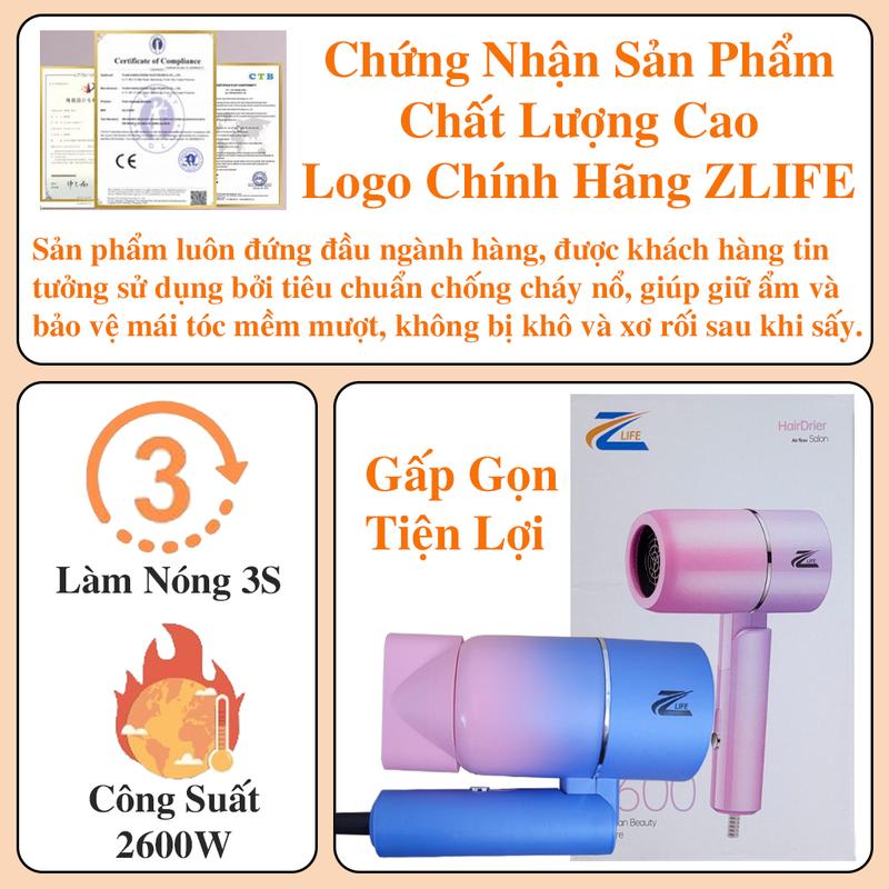 Product Introduction of Máy Sấy Tóc 2 Chiều ZLIFE, Tạo Kiểu Tóc Chuyên Nghiệp, Chính Hãng ZLIFE - 2600, Công Suất Lớn, Gấp Gọn - Mang Theo Du Lịch 3