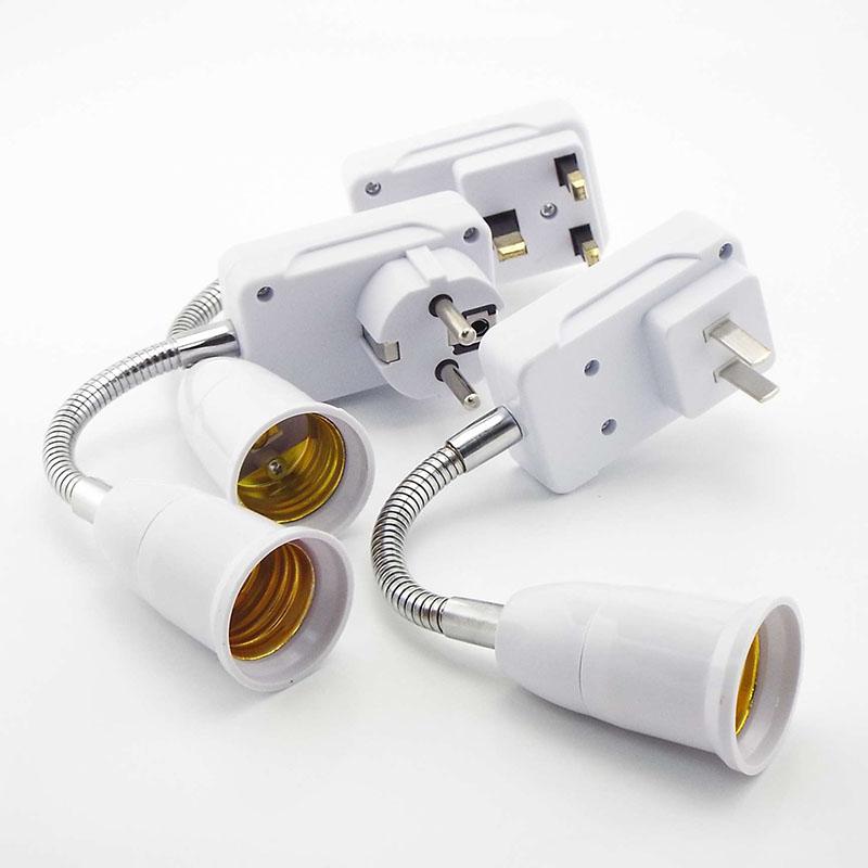 Product Introduction of E27 light bulb Lamp AC power supply base Flexible holder EU US uk Plug socket desk Clip  2KSG 91