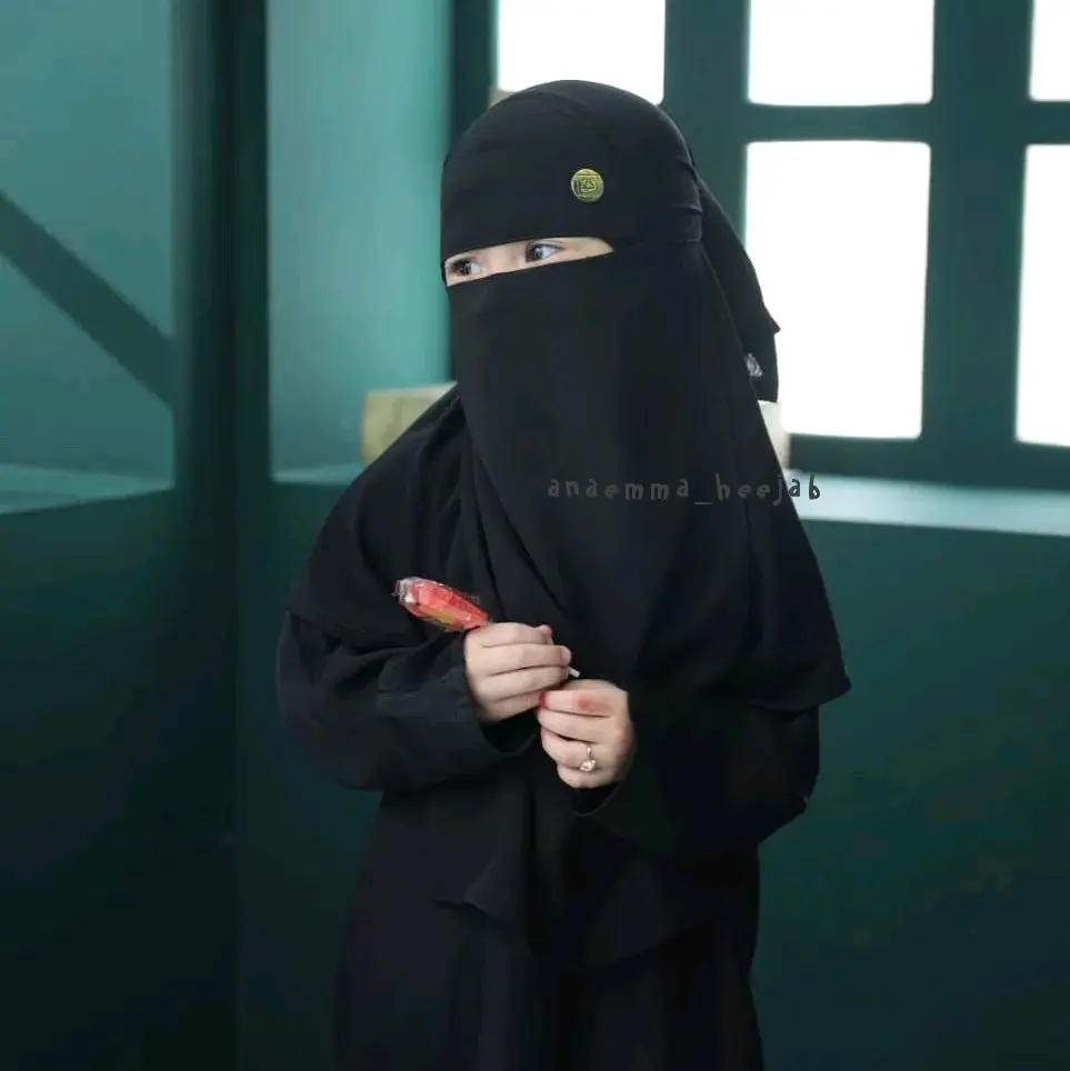 Niqob bandana kids premium | cadar anak bandana 2 layer tanpa jahitan bawah mata | bahan ceruty baby doll armany Muslim Pashmina Jilbab Kerudung Instan Syari