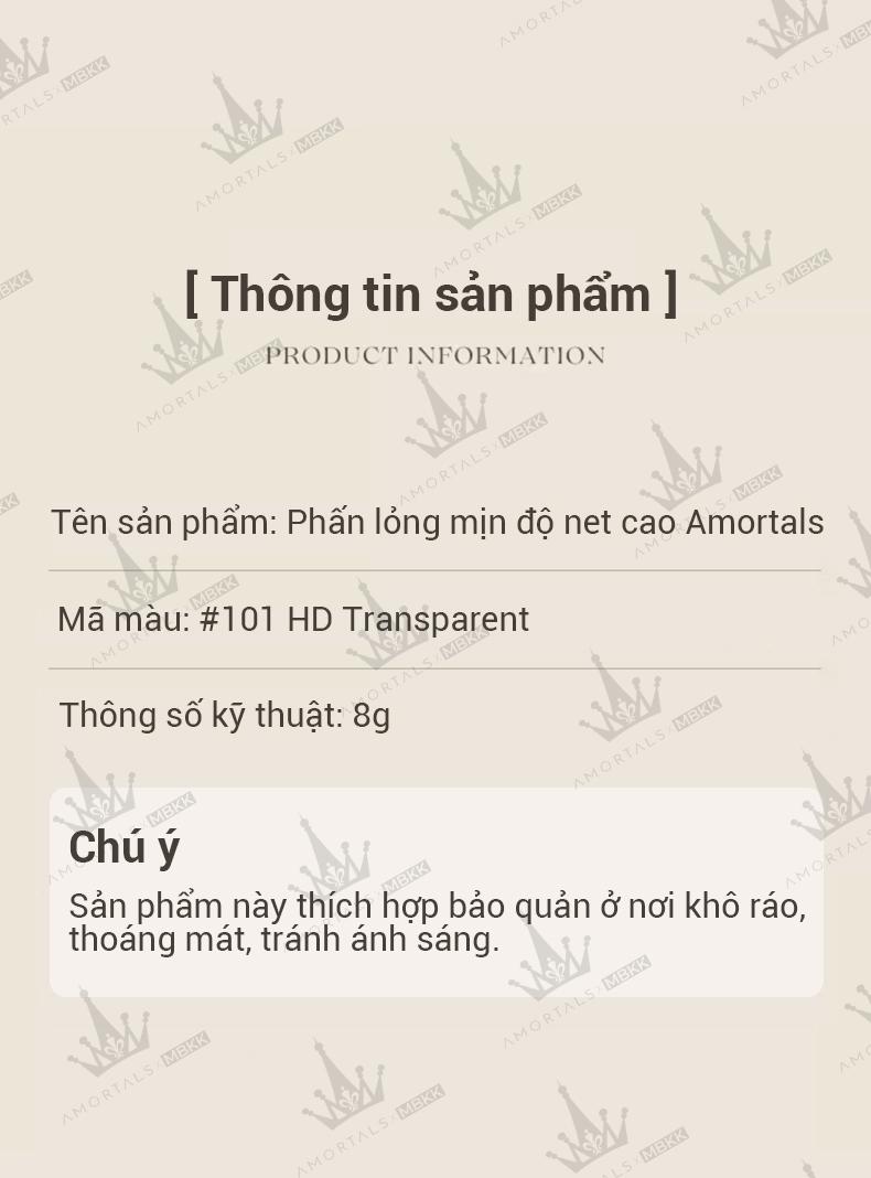 Product Introduction of Phấn phủ AMORTALS Phụ kiện tùy chọn Trang điểm kiểm soát dầu bằng lụa độ nét cao Trang điểm lâu trôi Giao hàng tận nơi nhanh chóng Cosmetic Makeup Brush Cleaners Mỹ Phẩm Women Nữ 8
