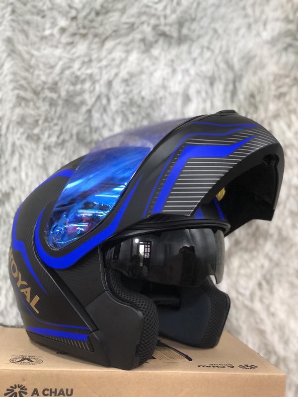 Mũ Bảo Hiểm FullFace Lật Hàm Royal M179 Kính Revo (2 Lớp Kính) Mở Cằm ( tặng kèm túi rút đựng mũ ) Helmet