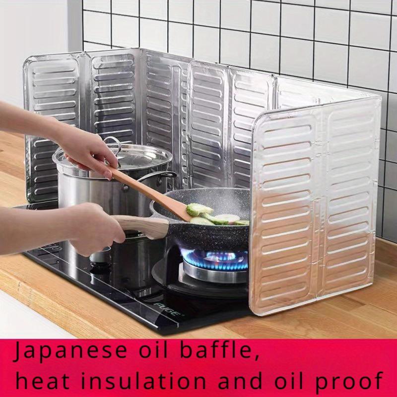 Product Introduction of Bảo vệ bắn tung tóe nhà bếp bằng nhôm, 2 gói, cách nhiệt, lá chắn chống dầu, màn hình bắn tung tóe dầu mỡ nấu ăn phạm vi ga 1
