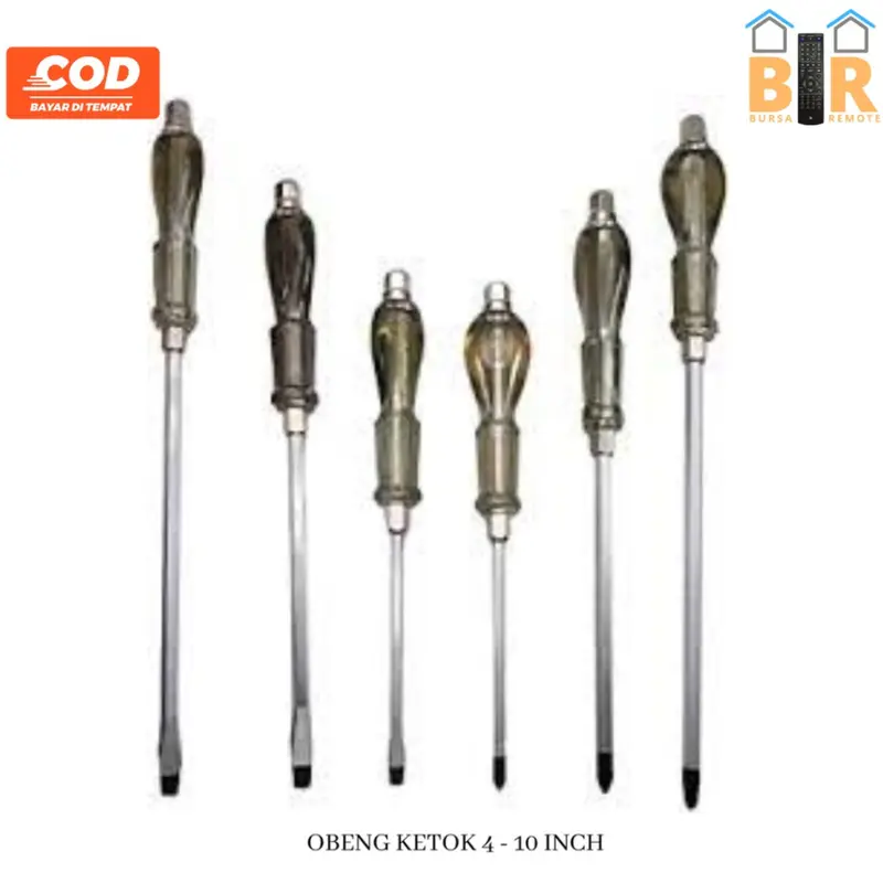 Obeng Ketok Plus Minus 4 - 12 Inch Getok Magnet Impact Screwdriver 1