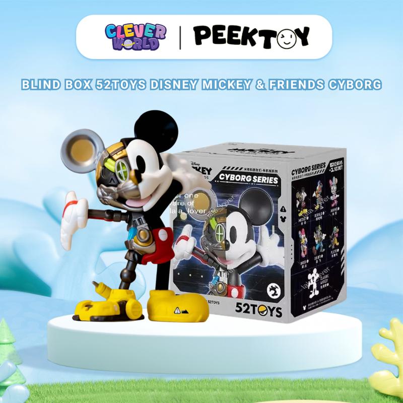 Blind Box Hộp Mù Disney Mickey & Friends Cyborg 52TOYs Chính Hãng Mô Hình Mickey Minnie Donald Goofy Clever Box