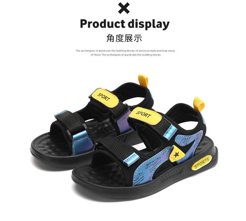 Product Introduction of ABC PEAC Boys' Sandals 2025 Summer New Soft Sole Non-Slip Boys' Sports Beach Shoes For Big Kids 28