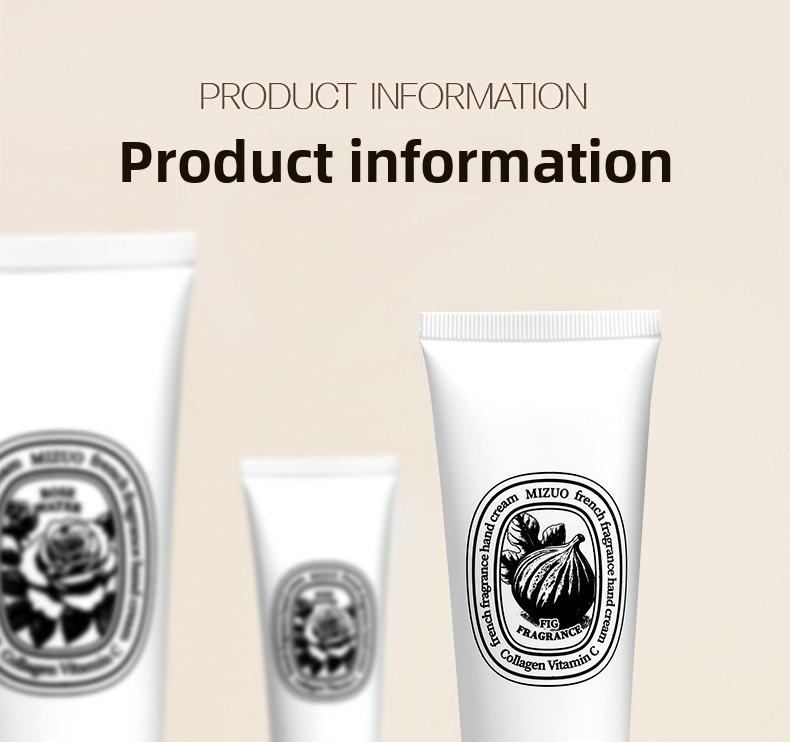 Product Introduction of MIZUO Collagen Hand Cream Rose Water Fig Moisturizing Gift for Women 11