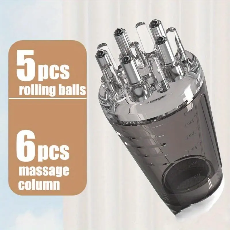 Scalp Applicator, Mini Portable Head Essential Oil Roller Ball Massage Comb, Hair Fixing Liquid Guide Comb, Hair Care & Styling Tool for Women & Men 2