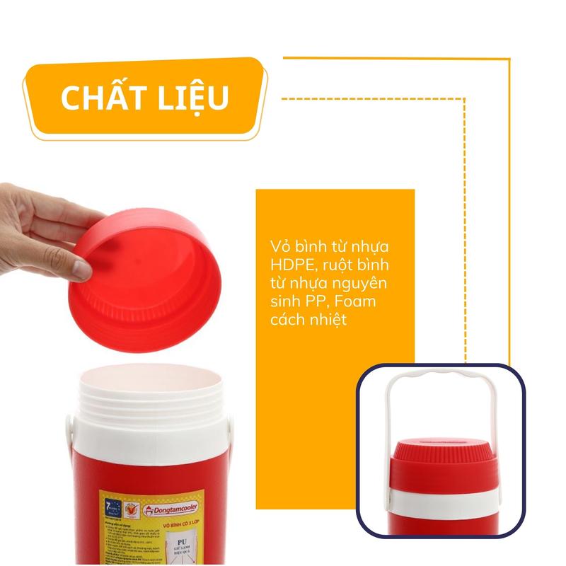 Product Introduction of Bình Nước Giữ Lạnh ĐỒNG TÂM 1L ON SHOPPING TV Có Quai Xách Tiện Dụng 3