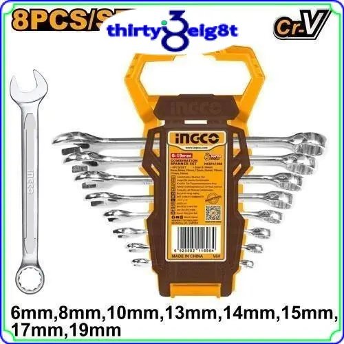 INGCO 8Pcs Combination spanner set HKSPA1008-I