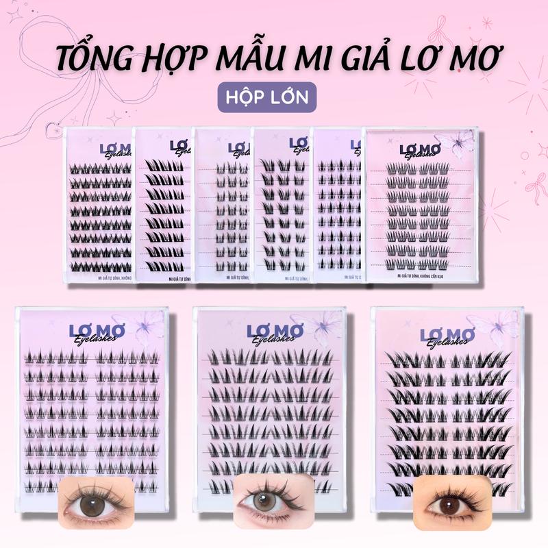   LƠ MƠ  Mi Giả Tự Dính Không Cần Bôi Keo Mi Cong LC Hướng Dương Tai Thỏ Tô Đát Kỷ Sợi Mi Mảnh 