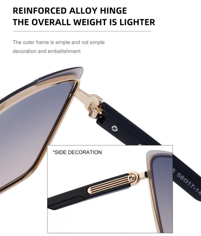 Product Introduction of 2024 New Cats' Eye Sunglasses Women's High Sense Sun-Resistant Sunglasses Personality All-Match Glasses 9