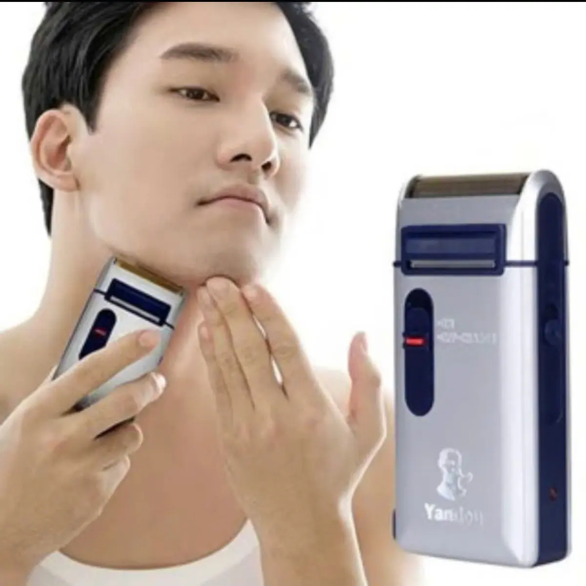 Máy cạo râu Yandou lưỡi ngang 301U vỏ nhôm màu bạc sang trọng cho các quý ông
