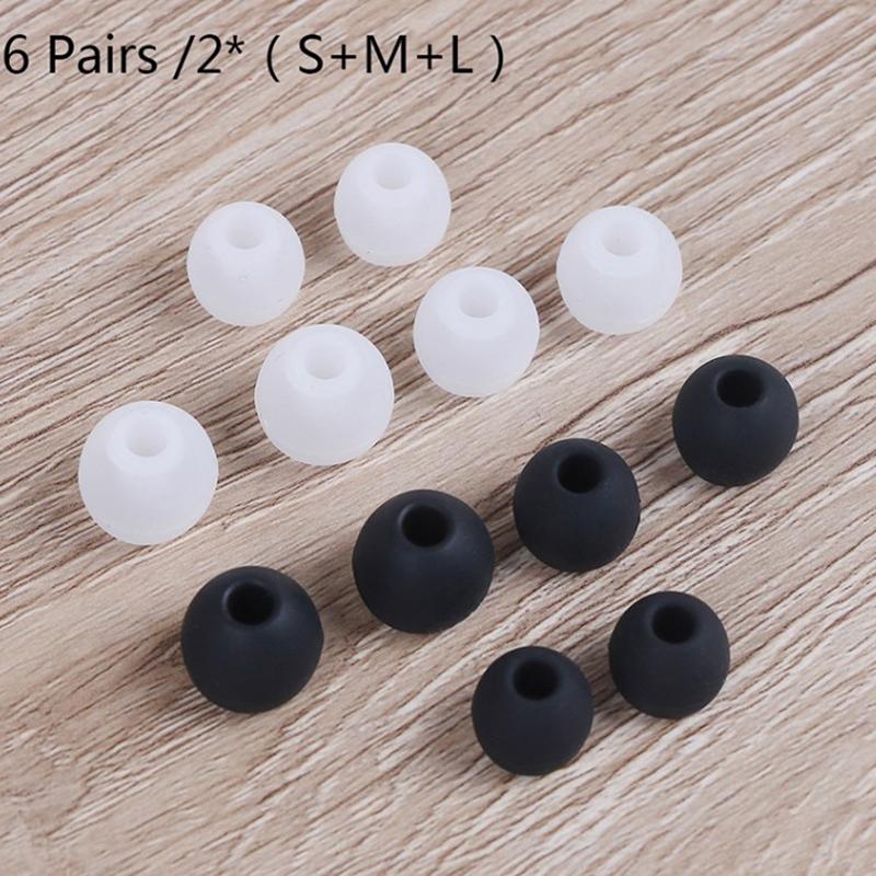 6 cặp , miếng đệm tai silicone cao su đa năng dùng cho tai nghe/điện thoại,…