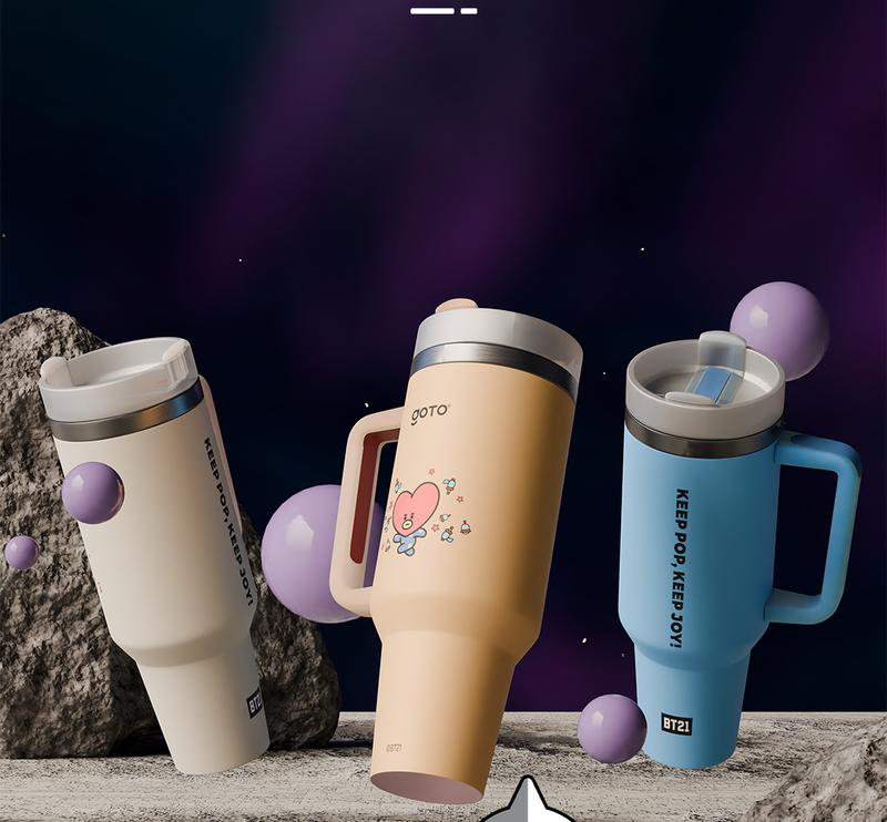 Product Introduction of Goto [COD] K-Joy X BT21 Tumbler Tahan Dingin Panas Botol Tempat Minum Aesthetic 1.2L 41